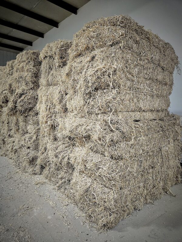 Industrial Hemp bast fiber bales by Prairie Band Ag Holton KS