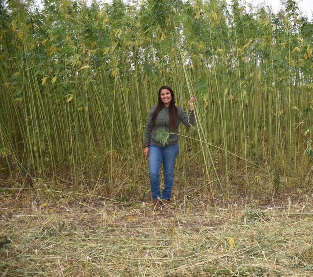 Nizhoni Woodie in hemp field